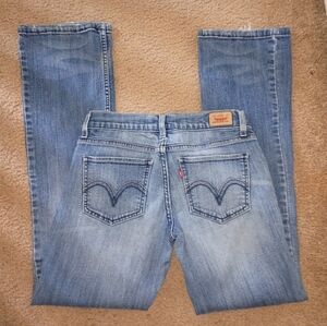 Vintage Y2K Levi Women's Too Super Low Rise 524 Levi 5 Boot Cut Jeans Pants
